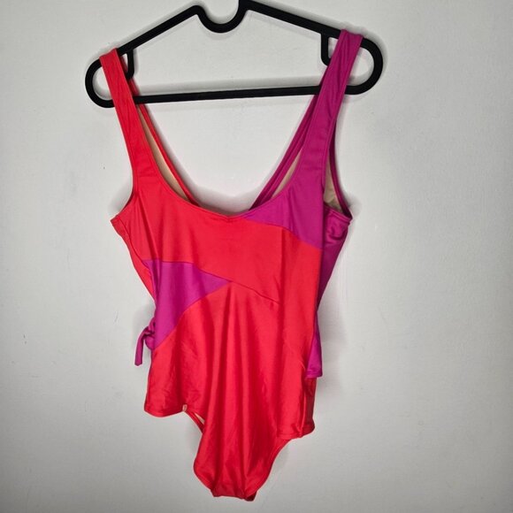 Summersalt The Perfect Wrap One-Piece Swimsuit Sz 10 Two-tone Pink Red - Picture 6 of 7